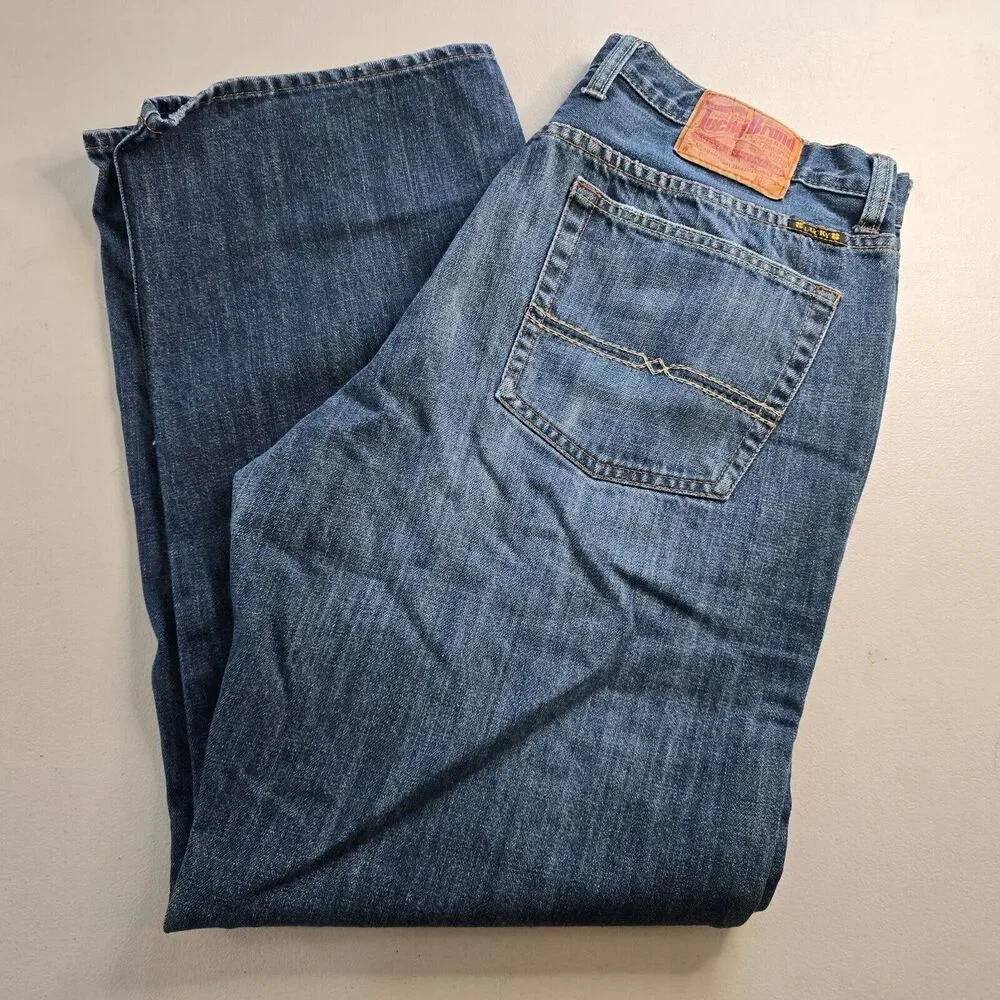 Lucky Brand Jeans Men's 36 x 30 Blue Medium Wash Regular Inseam Straight